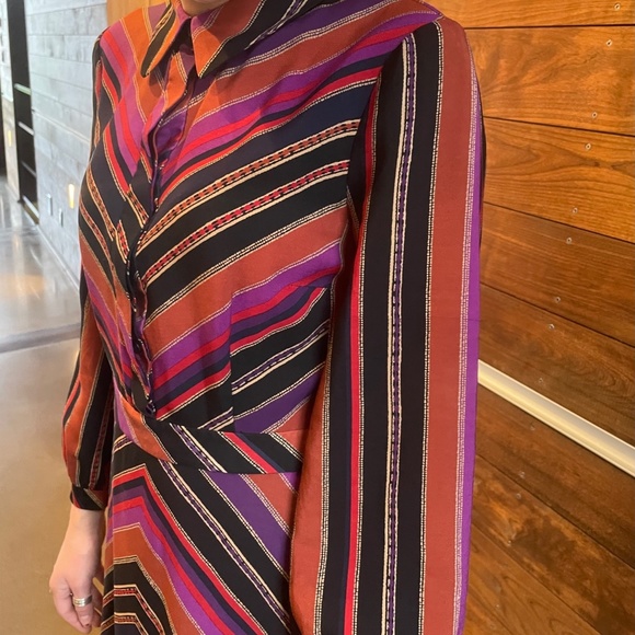 Wow! Diane Von Furstenberg ‘Chrissie’ wool & silk flare bottom retro style dress - Picture 5 of 15